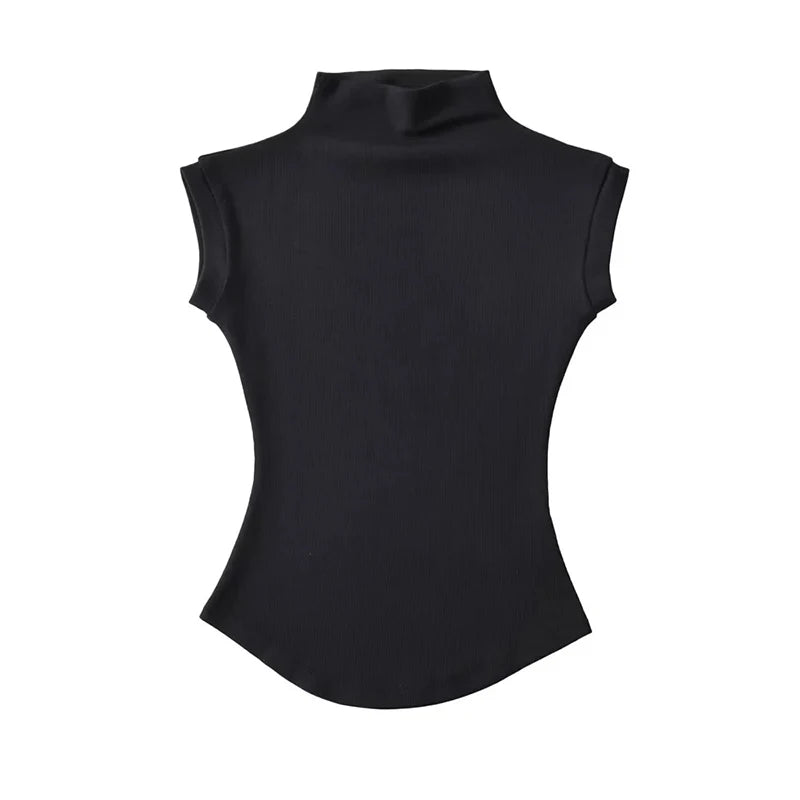 Blusa de Cuello Alto