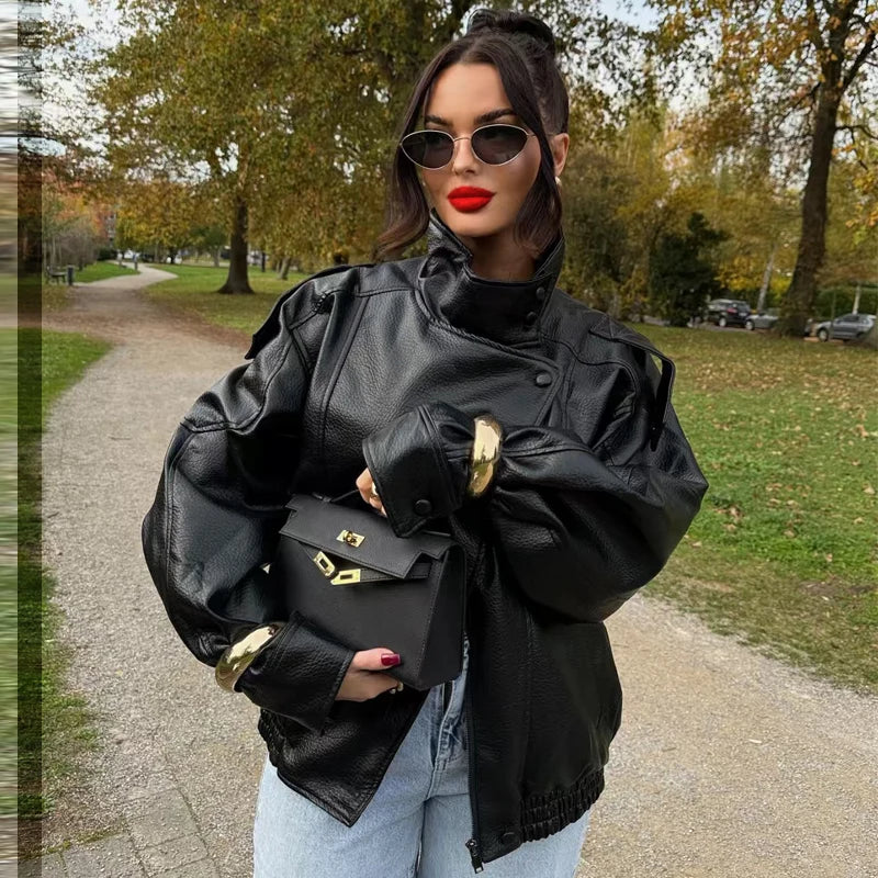 Chaqueta de Cuero Urban Luxe