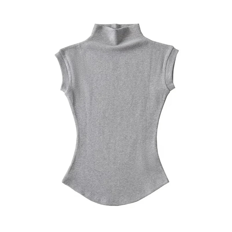 Blusa de Cuello Alto