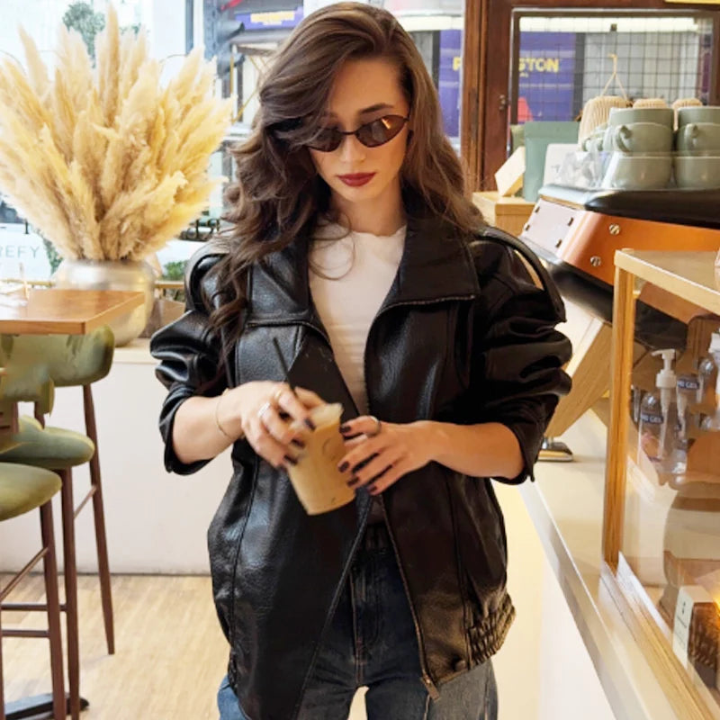 Chaqueta de Cuero Urban Luxe