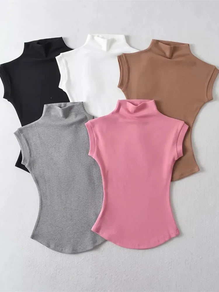 Blusa de Cuello Alto