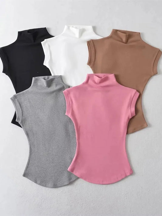 Blusa de Cuello Alto